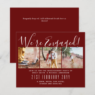 Invitations de la partie d'engagement de PHOTO con