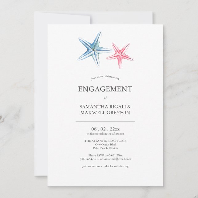 Invitations de la partie d'engagement de plage Sta (Devant)