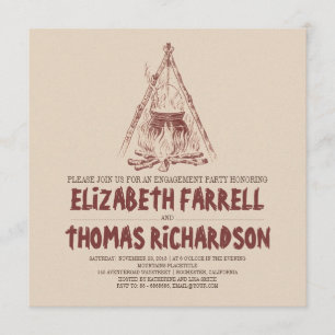 Invitations de la partie d'engagement du camping