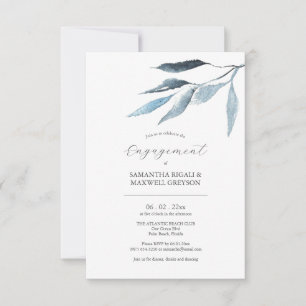 Invitations de la partie d'engagement Dusty Blue B