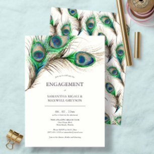 Invitations de la partie d'engagement Peacock Feat