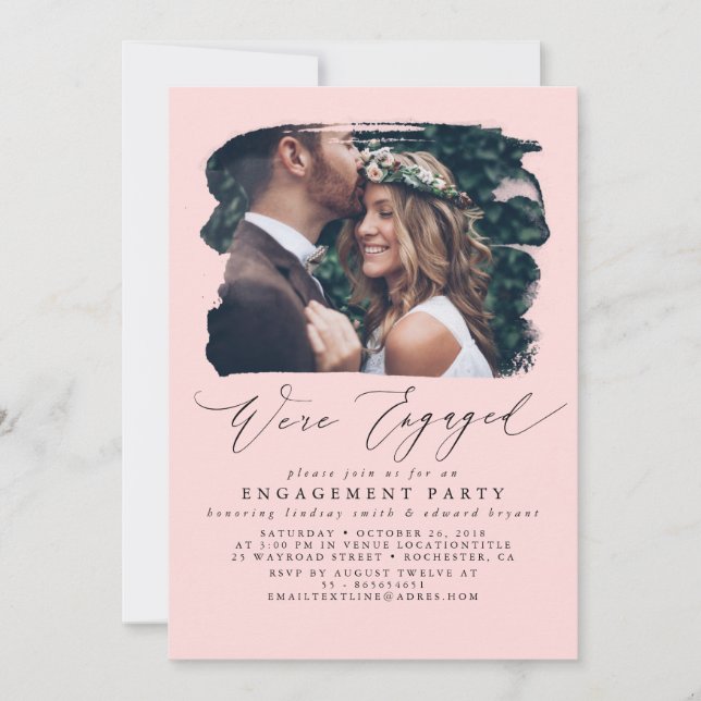 Invitations de la partie d'engagement photo - Nous (Devant)