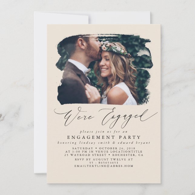 Invitations de la partie d'engagement photo - Nous (Devant)