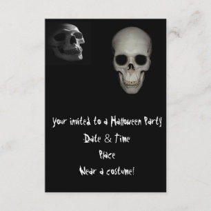 Invitations de la partie Halloween du crâne