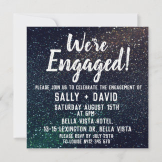 Invitations de la Parties scintillant Engagement P