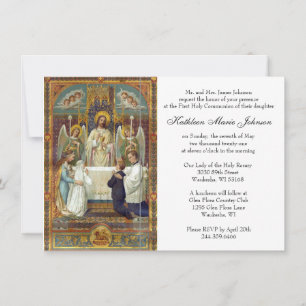 Invitations de la première communion catholique de