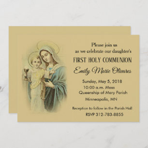 Invitations de la première communion catholique de