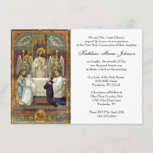 Invitations de la première communion catholique de