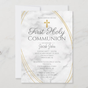 Invitations de la première sainte communion en mar