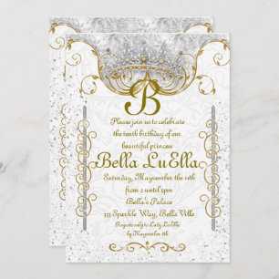 Invitations de la Princess Bling Diamond Party