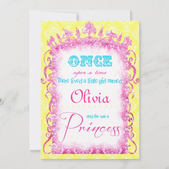 Invitations de la Princess Party (Devant)