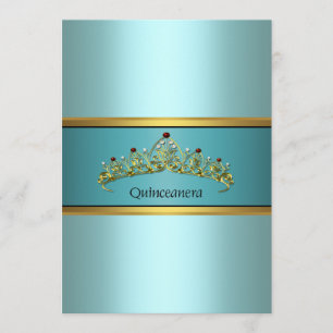 Invitations de la princesse bleue turquoise Quince