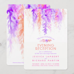 Invitations de la réception du mariage violet oran