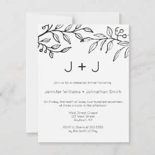 Invitations de la répétition de branche moderne