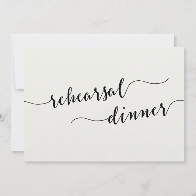 Invitations de la répétition de Mariage noir et bl (Devant)