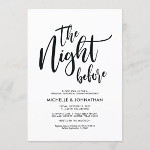 Invitations de la répétition de mariage parfait et