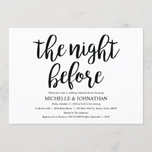 Invitations de la répétition de Mariage rustique