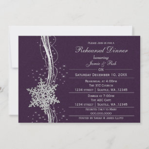 invitations de la répétition Mariage de flocon de