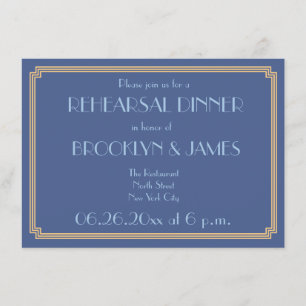 Invitations de la répétition Mariage Gatsby Art Dé