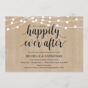 Invitations de la répétition Rustic String Lights