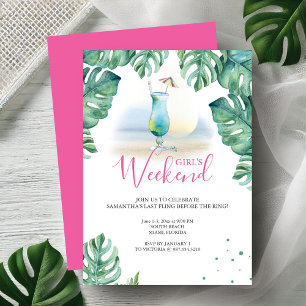Invitations de la soirée de bachelorette tropicale