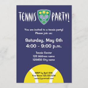 Invitations de la soirée de tennis invitations de