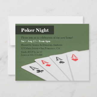 Invitations de la soirée Poker