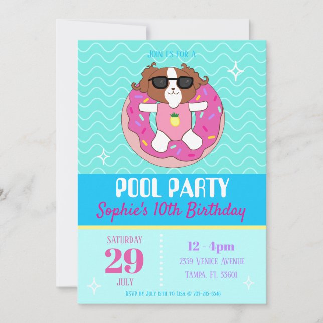 Invitations de la Sophie Dog Pool (Devant)