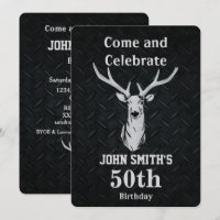 Invitations de l'anniversaire de cerfs communs des