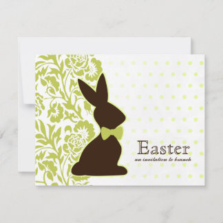 Invitations de lapin au chocolat