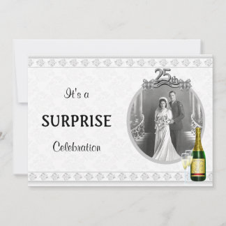 Invitations de l'Elégant Silver 25th Anniversary P