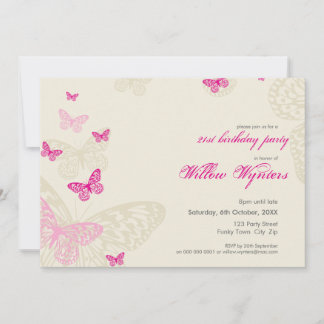 INVITATIONS DE L'ÉVÉNEMENT SPÉCIAL :: papillons 4L