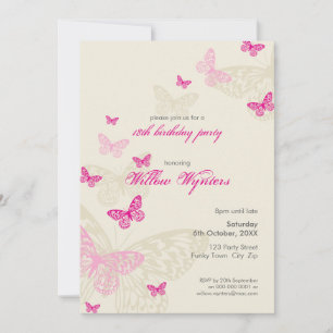 INVITATIONS DE L'ÉVÉNEMENT SPÉCIAL :: papillons 4P