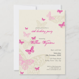 INVITATIONS DE L'ÉVÉNEMENT SPÉCIAL :: papillons 4P