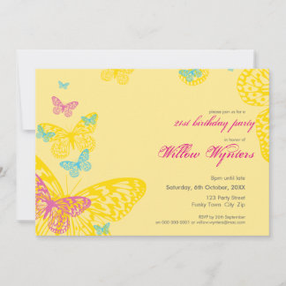 INVITATIONS DE L'ÉVÉNEMENT SPÉCIAL :: papillons 6L
