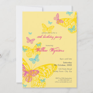 INVITATIONS DE L'ÉVÉNEMENT SPÉCIAL :: papillons 6P