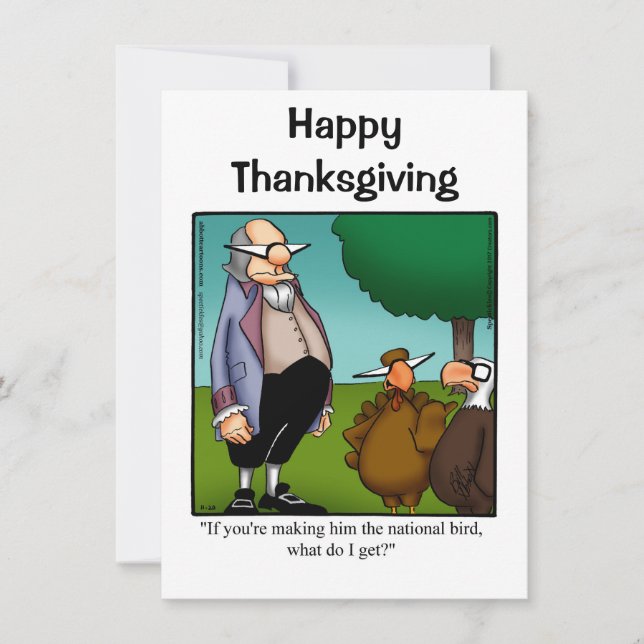 Invitations de l'Humour de Thanksgiving "Spectickl (Devant)