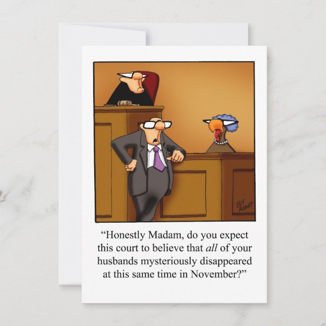 Invitations de l'Humour de Thanksgiving "Spectickl (Devant)