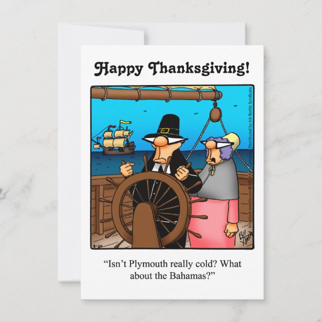 Invitations de l'Humour de Thanksgiving "Spectickl (Devant)