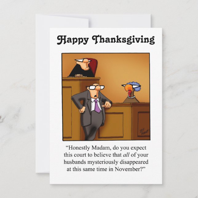 Invitations de l'Humour de Thanksgiving "Spectickl (Devant)