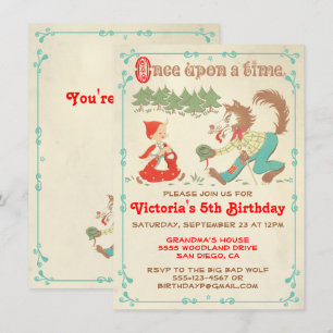 Invitations de Little Red Riding Hood Party
