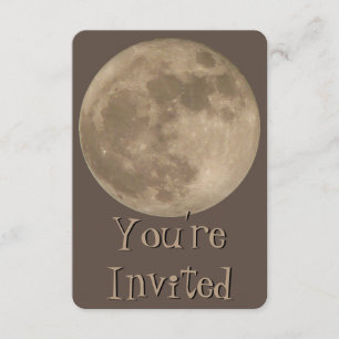 Invitations de lune Cartes RSVP de Pleine lune per