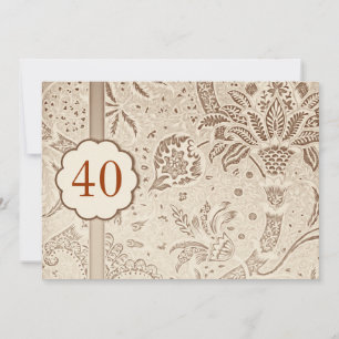 invitations de luxe vintage pour 40 ans de mariage