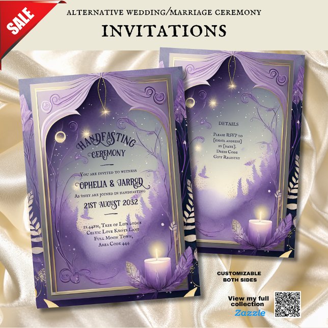 INVITATIONS DE MANIPULATION PURPLE GOLD ETHEREAL (Créateur téléchargé)