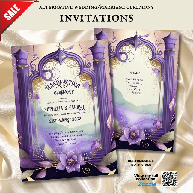 INVITATIONS DE MANIPULATION PURPLE GOLD ETHEREAL (Créateur téléchargé)
