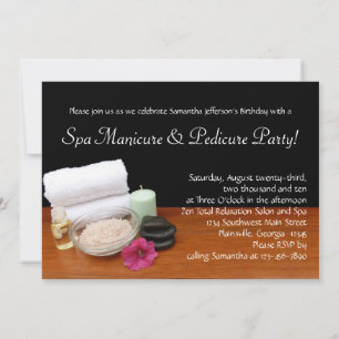 Invitations de manucure et pédicure Spa sur mesure