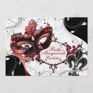 Invitations de Mardi Gras Masquerade Party