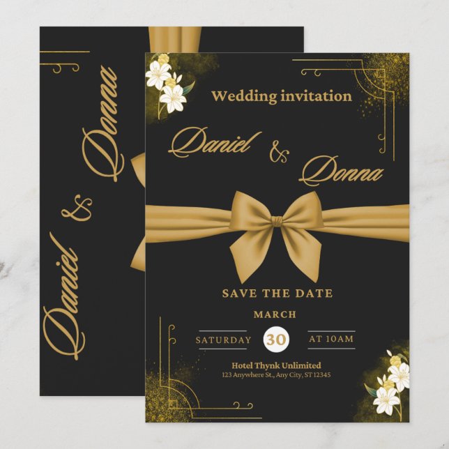 invitations de mariage 2025 (Devant / Derrière)