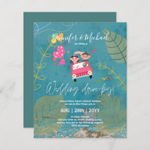 Invitations de mariage à budget Drive-BY - Couple 