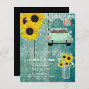 Invitations de mariage à budget Drive-BY - Couple 